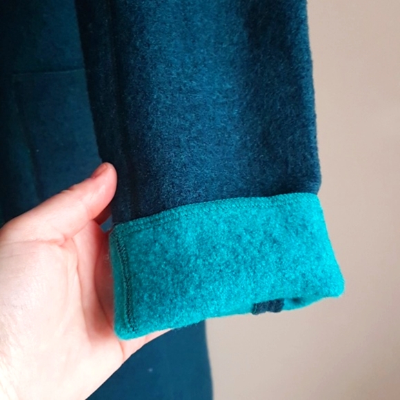DANA BUCHMAN Petites Teal Wool Jacket Size XS/S - Picture 6 of 12
